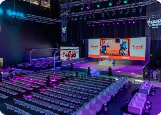 The Saudi Fighting League stage and seating bowl