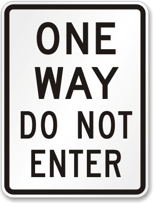 one way